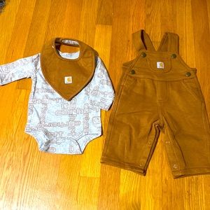 Carhartt overalls with shirt and bib